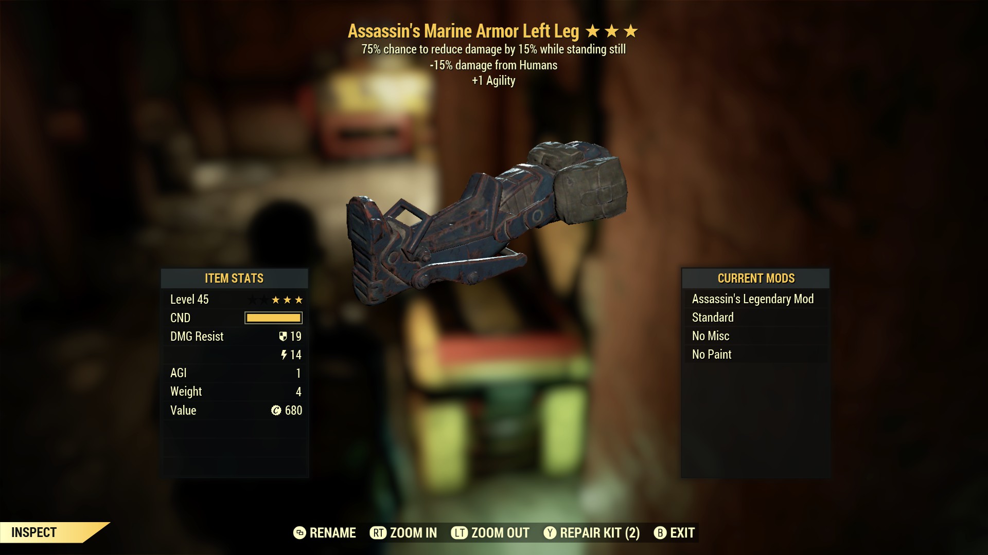 Assassin's Marine Armor Left Leg