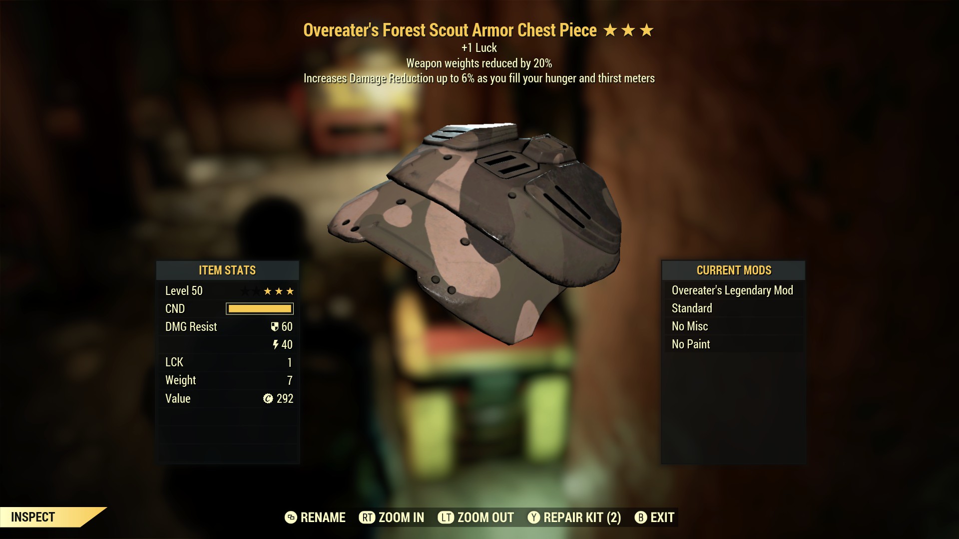 Overeater's Forest Scout Armor Chest Piece