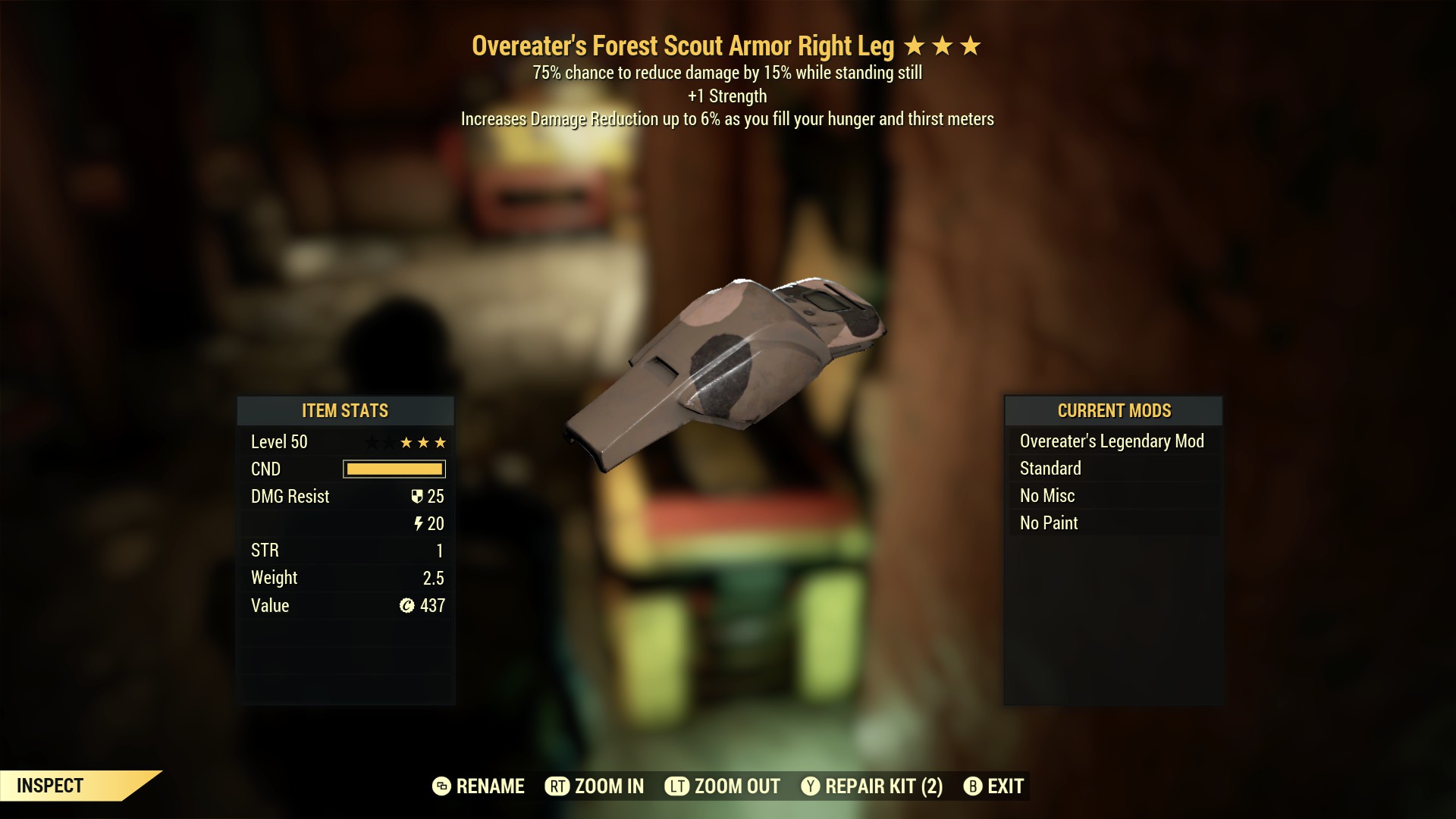 Overeater's Forest Scout Armor Right Leg
