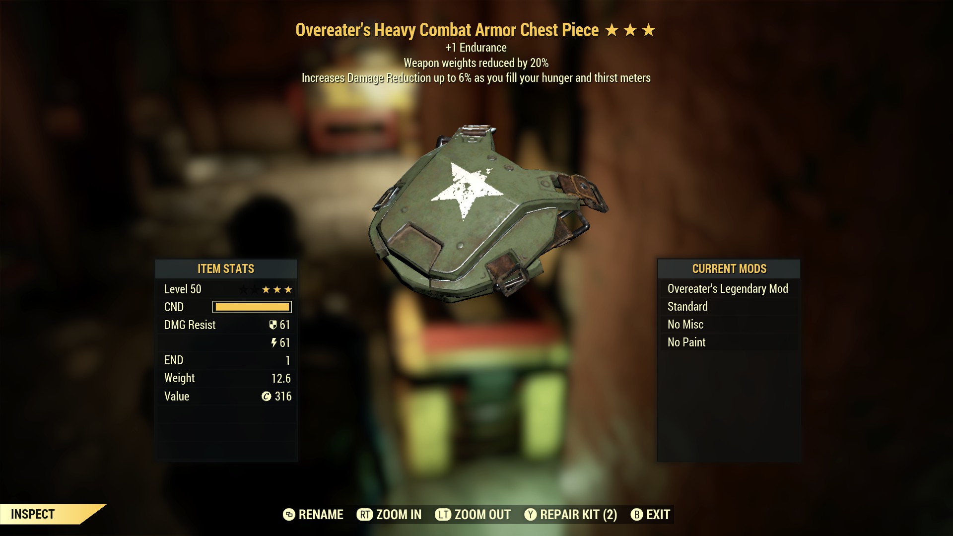 Overeater's Heavy Combat Armor Chest Piece