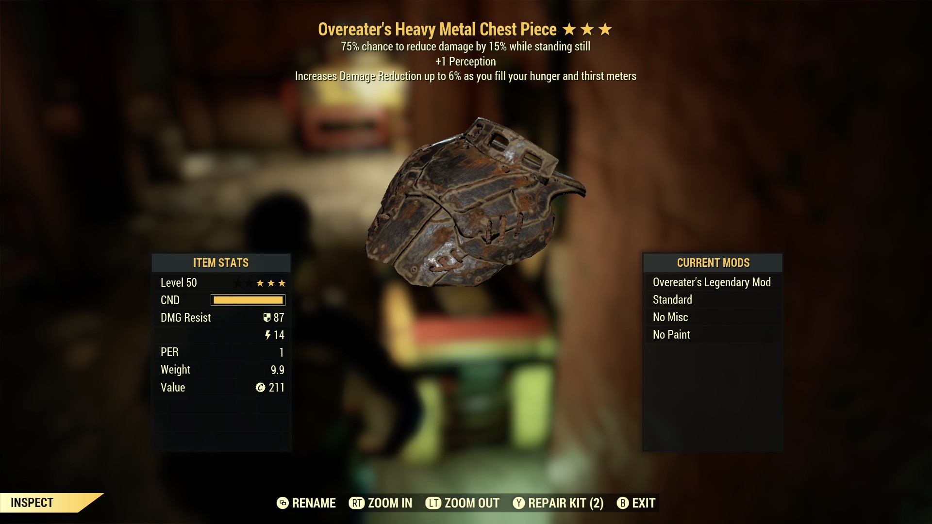 Overeater's Heavy Metal Chest Piece