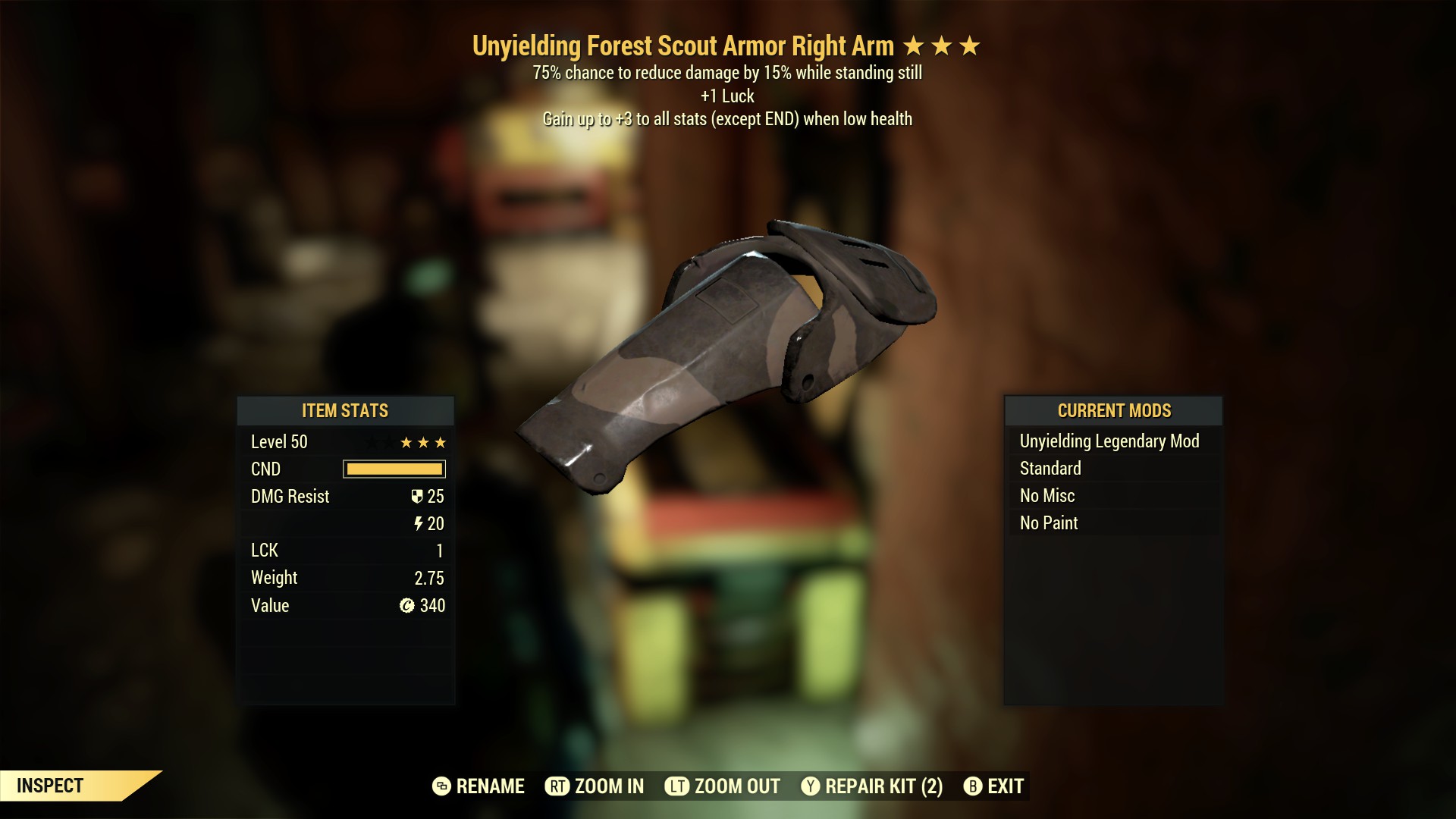 Unyielding Forest Scout Armor Right Arm