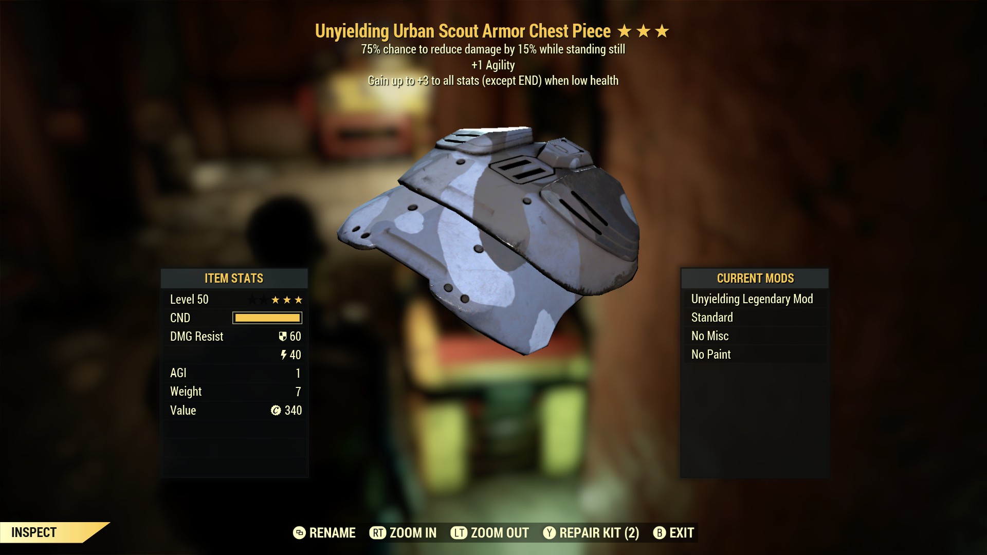 Unyielding Urban Scout Armor Chest Piece