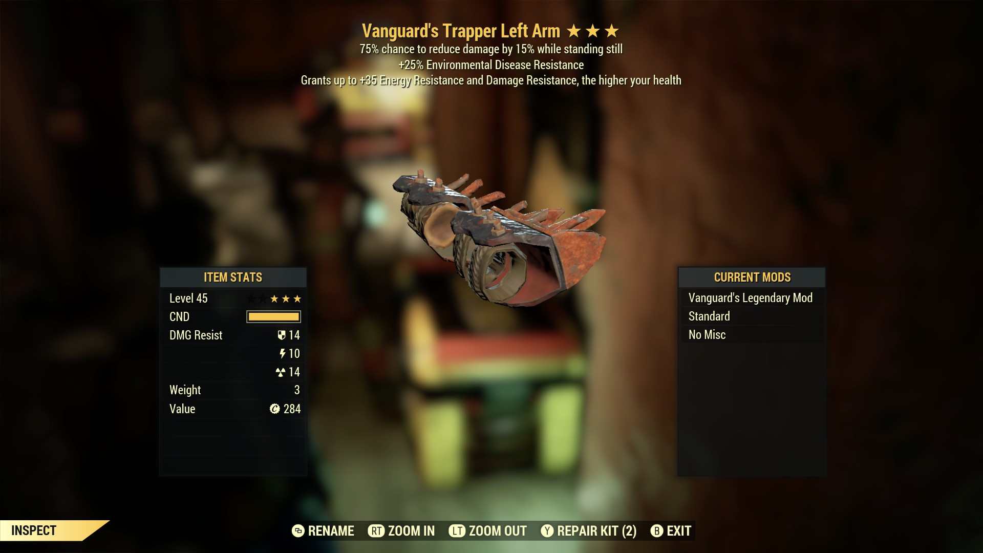 Vanguard's Trapper Left Arm