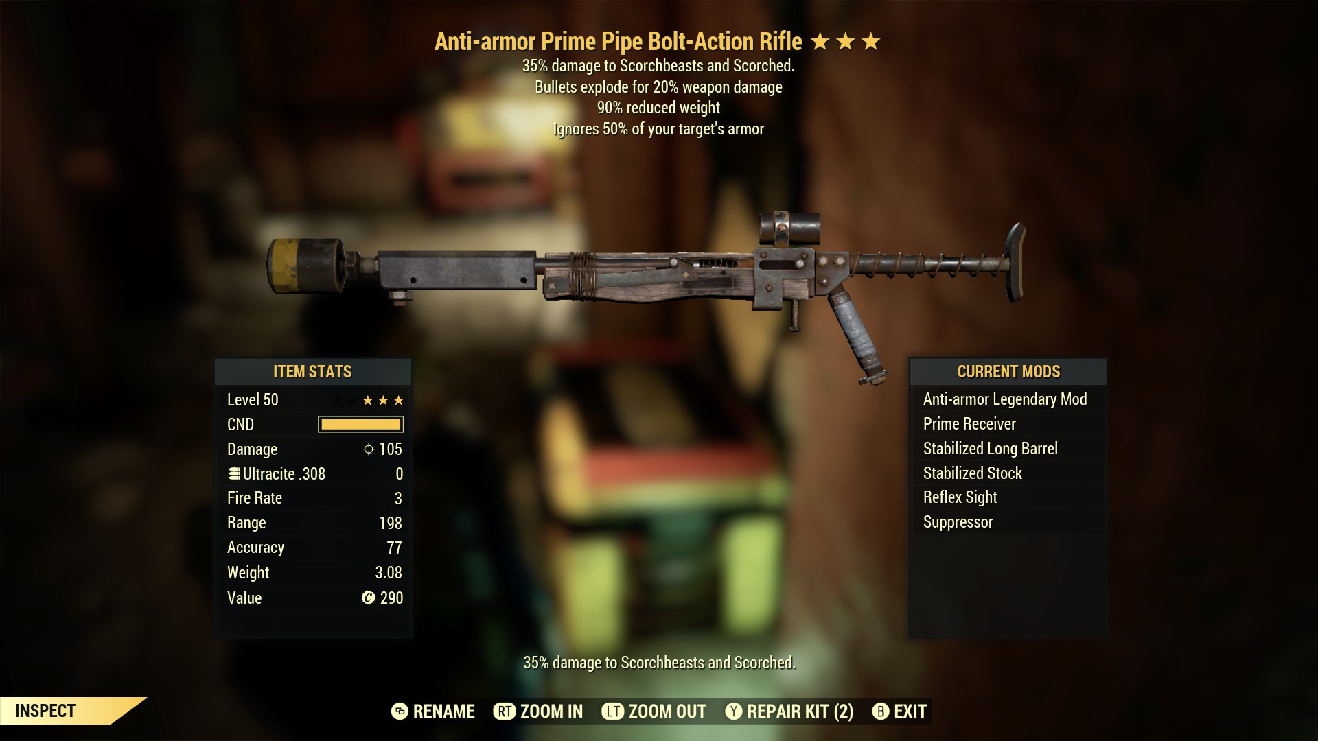Anti-armor Prime Pipe Bolt-Action Rifle