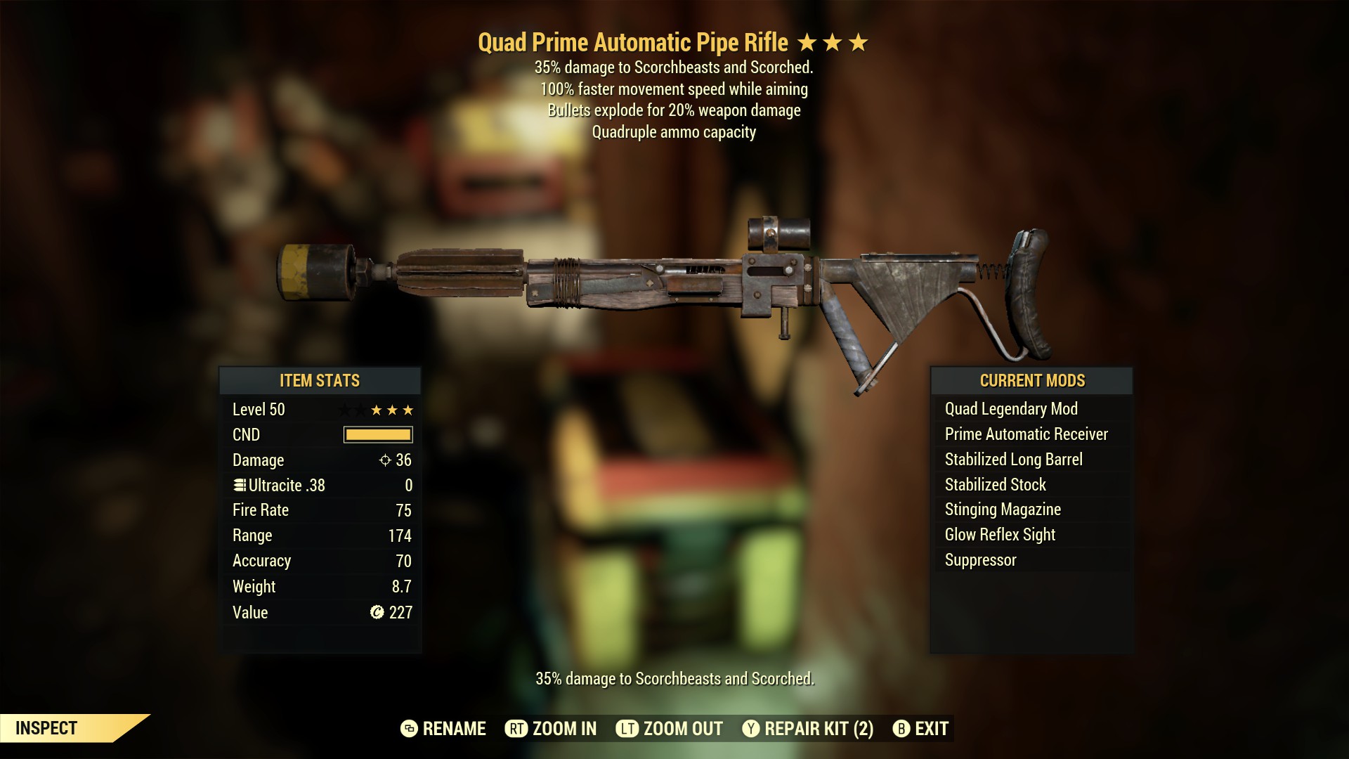Quad Prime Automatic Pipe Rifle