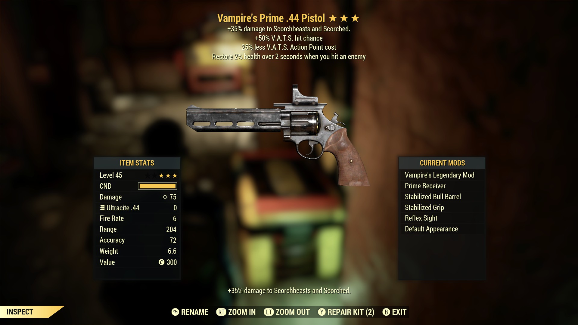 Vampire's Prime .44 Pistol