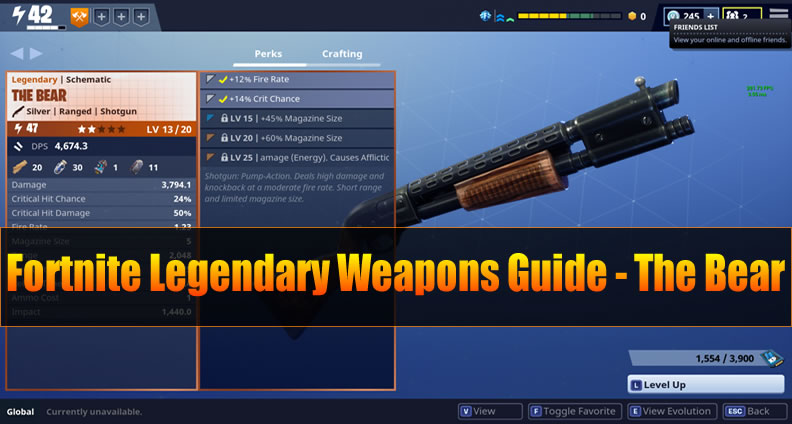 Bear Pump Fortnite Fortnite Legendary Pump Action Shotgun Weapons Guide The Bear U4gm Com