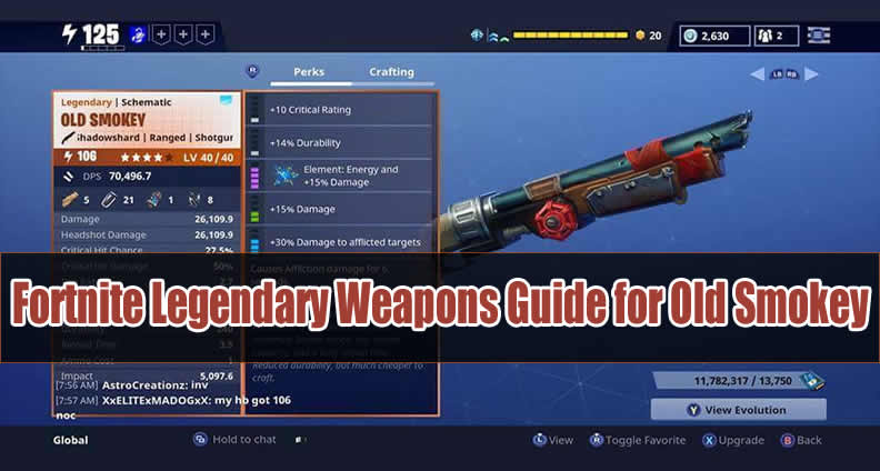 Fortnite Legendary Scavenger Weapons Guide For Old Smokey U4gm Com - fortnite weapons guide for old smokey