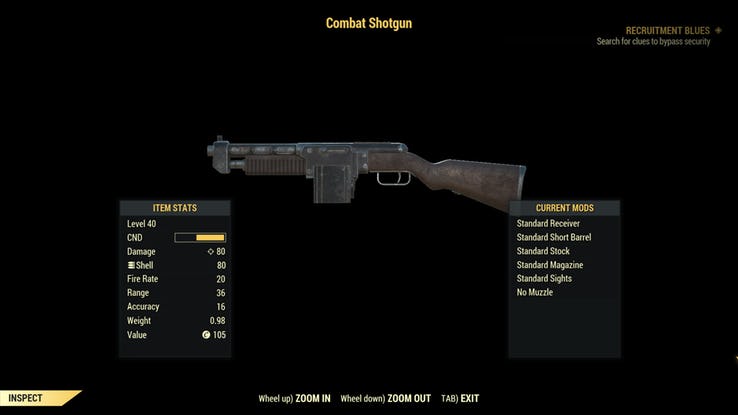 fo76items.com Combat Shotgun