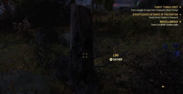 Fallen Logs In Fallout 76