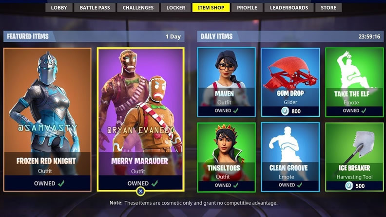 Fortnite Item Shop