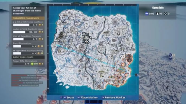 Fortnite Week 8 Secret Banner Location Map