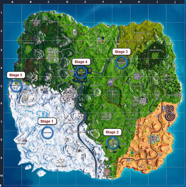 Fortnite Land at Polar Peak