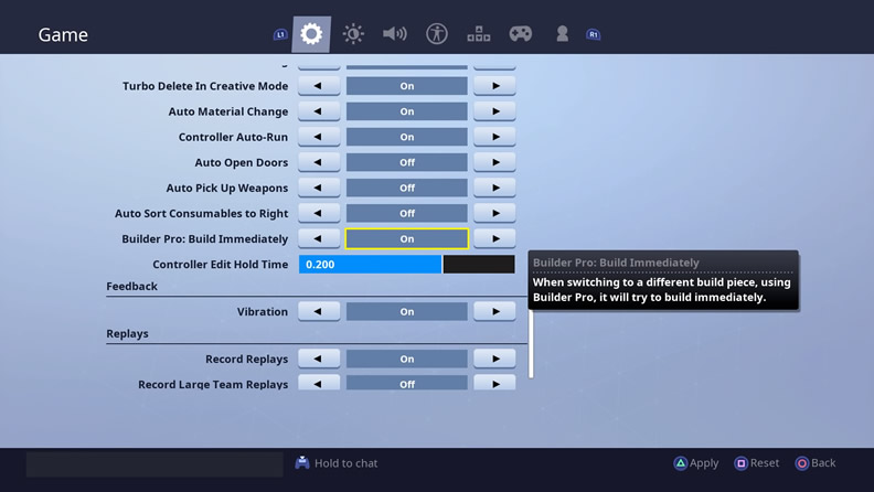 Fortnite Best Keybindings for Console