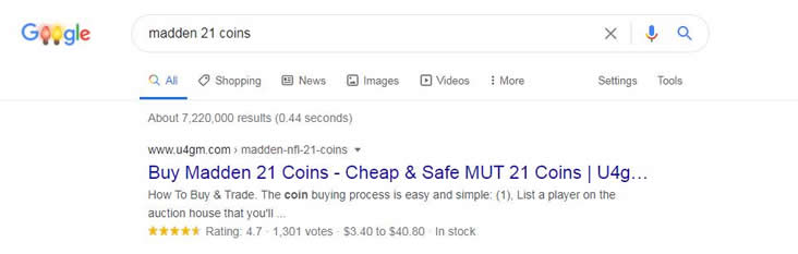U4gm madden 21 coins