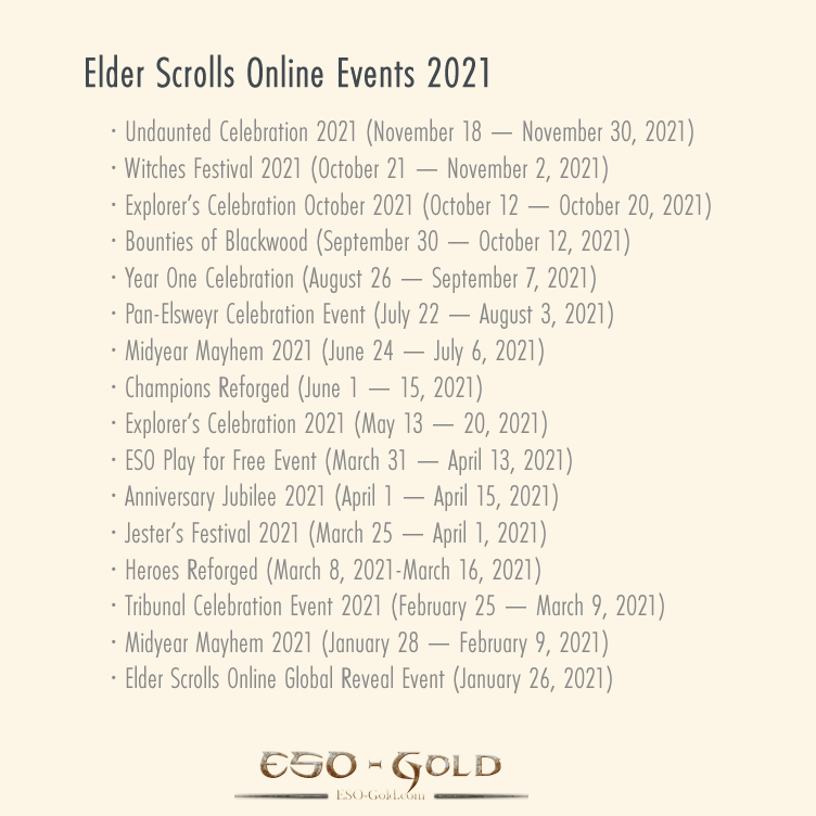 ESO Events 2021