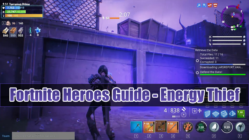 Fortnite Ninja Heroes Guide - Energy Thief (Skin & Perks)