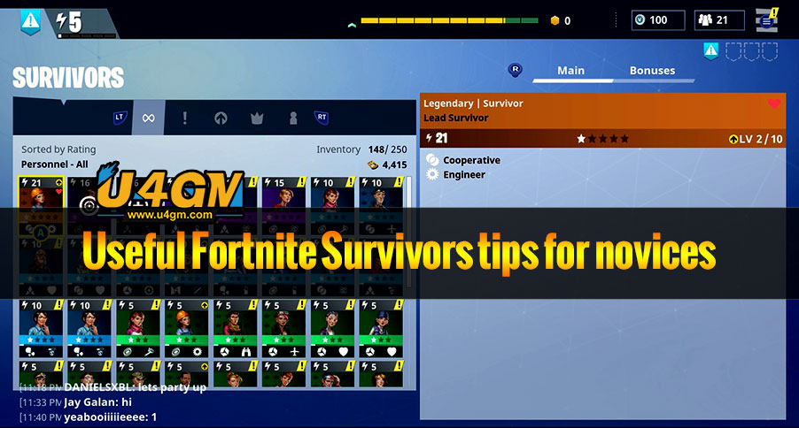 Useful Fortnite Survivors Tips for novices