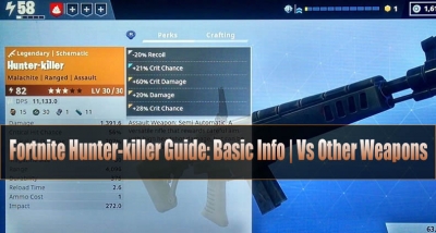 fortnite hunter killer guide basic info vs other weapons - razorblade fortnite