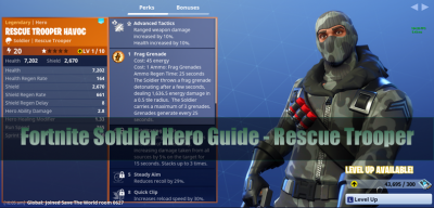 the most complete fortnite soldier hero guide rescue trooper - recon scout eagle eye fortnite