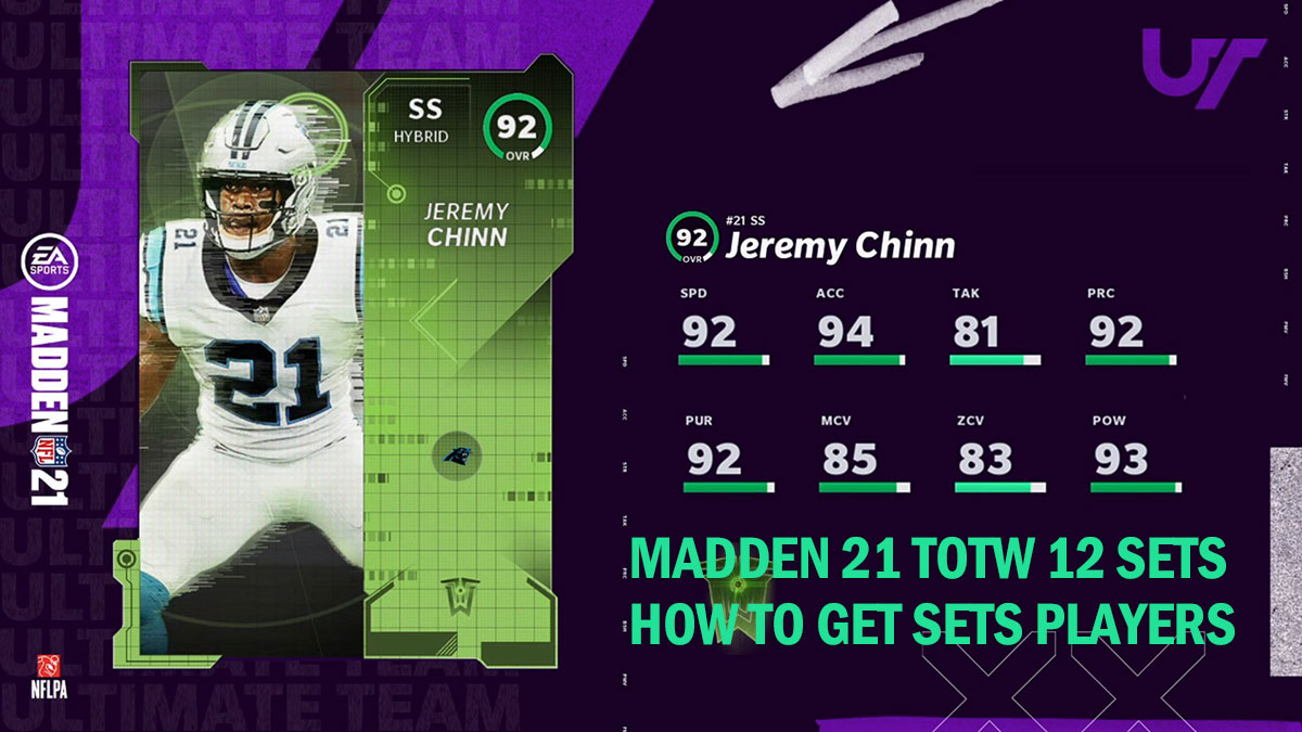 Madden 21 TOTW 12 SETS, How to get SETS Players