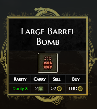 Monster Hunter Wilds Items: Large Barrel Bomb