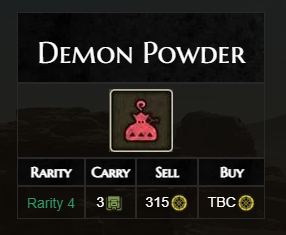 Monster Hunter Wilds Items: Demon Powder